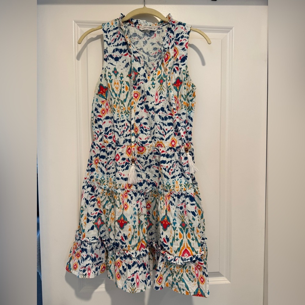 Colorful Sleeveless Patterned Dress